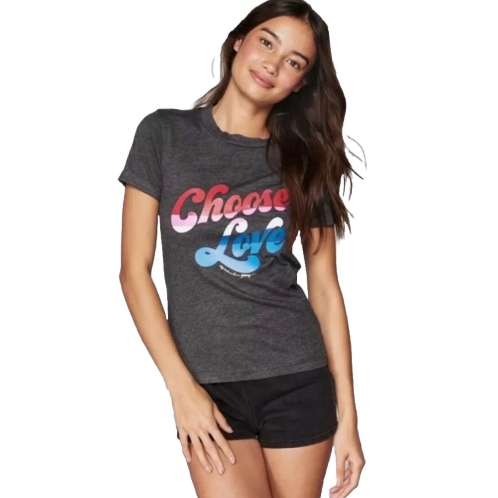 Spiritual Gangster Choose Love Grey Tee Shirt Size XS & Small